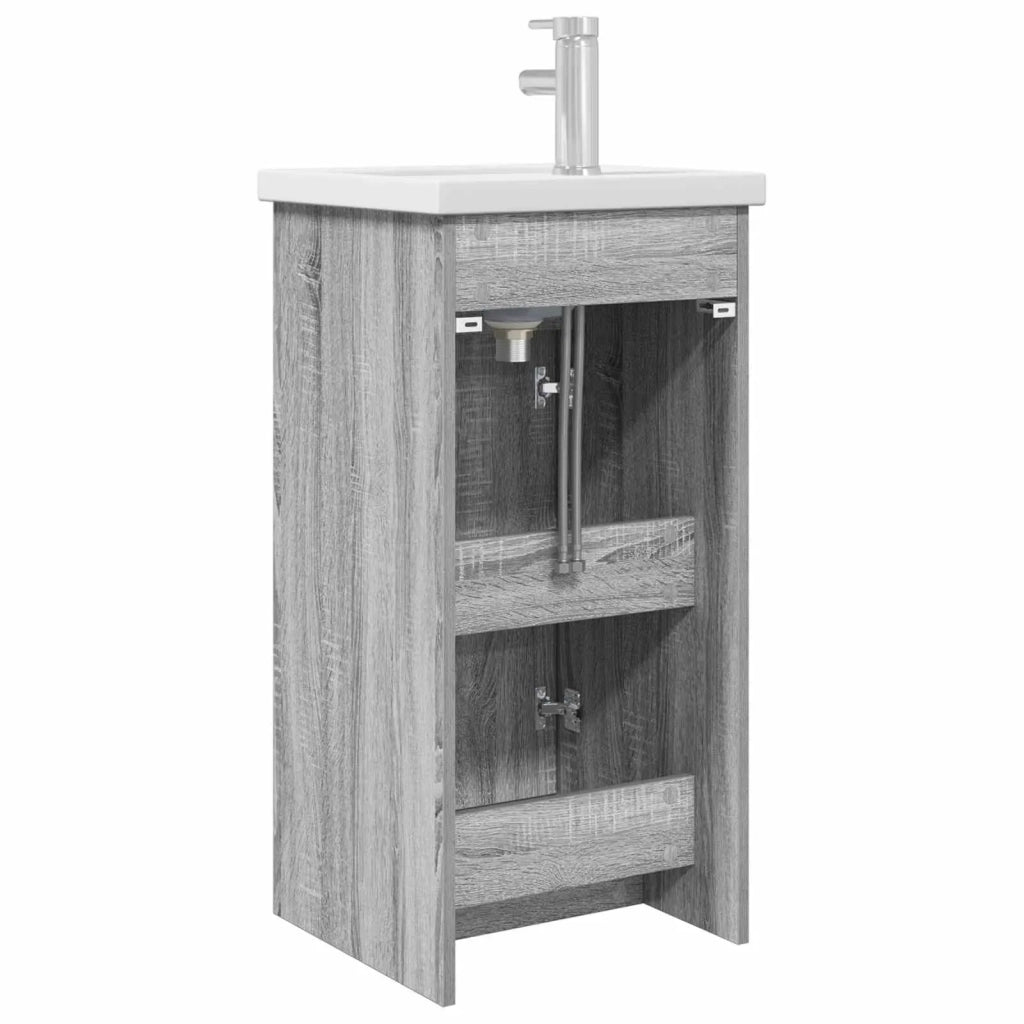 Mobile da bagno con lavabo Sonoma grigio 42 x 40 x 84,5 cm 890773