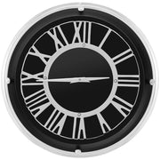 Orologio da parete silenzioso con numeri romani copertura in vetro, Orologio da muro senza ticchettio da 34,5cm-Decorazioni casa