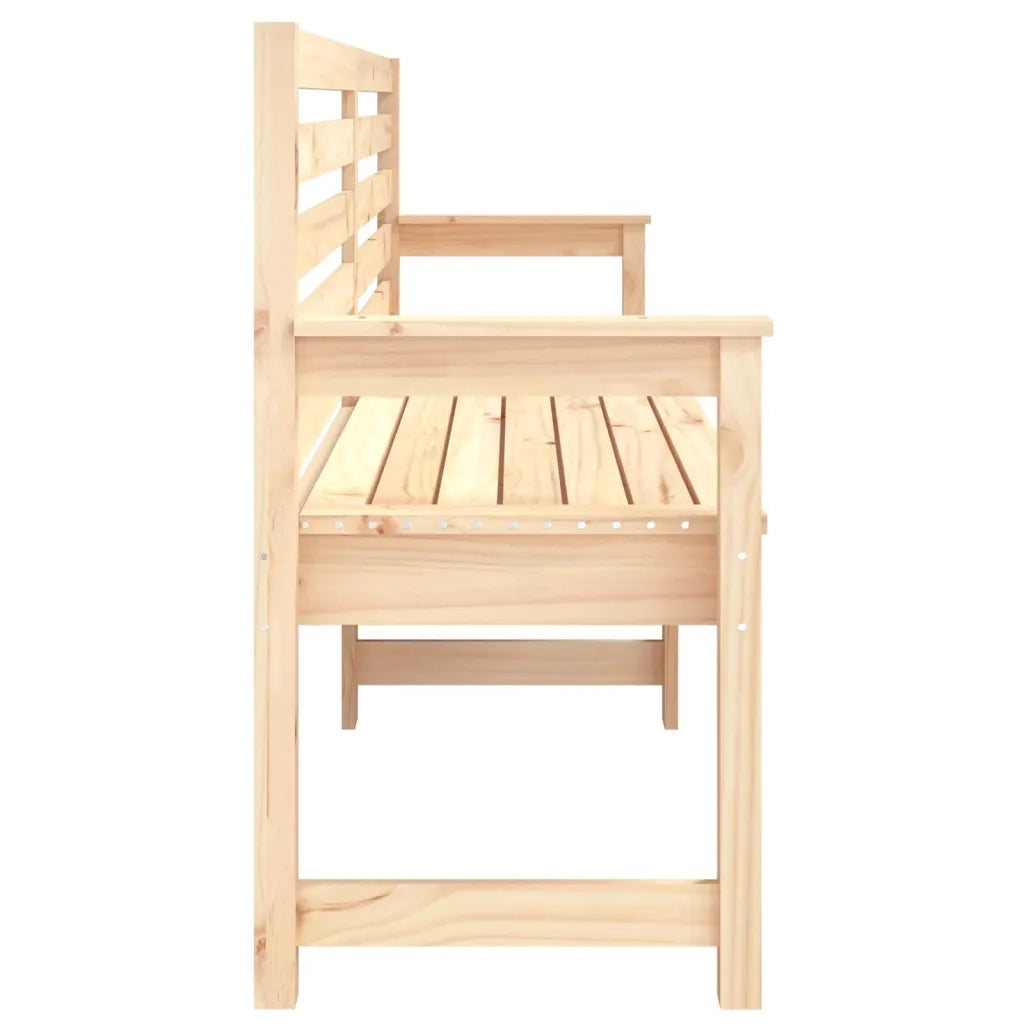 Panca da Giardino 203,5x48x91,5 cm in Legno Massello di Pino