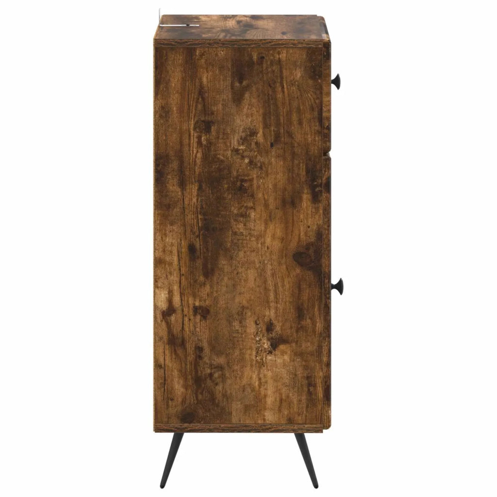 Mobiletto da Bagno BREDA Rovere Fumo 30 x 31 x 80 cm 897490