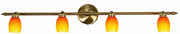 Plafoniera/Applique Candellux Olivia 4xG9 metallo vetro