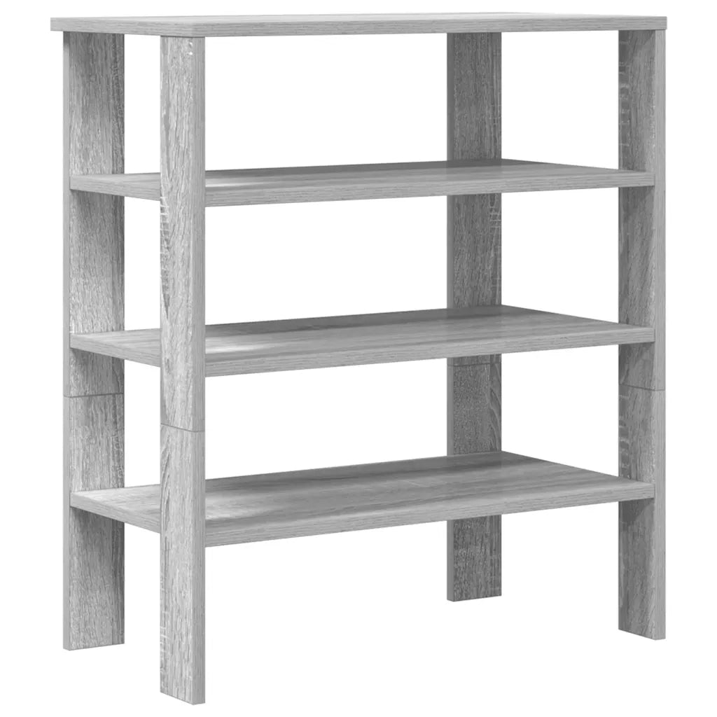 Scarpiera-Scaffale per scarpe Grigio Sonoma 61x32x70 cm in Legno Multistrato