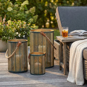 Set di 3 lanterne in Acciaio cm 35x35x25 - LAYTON
