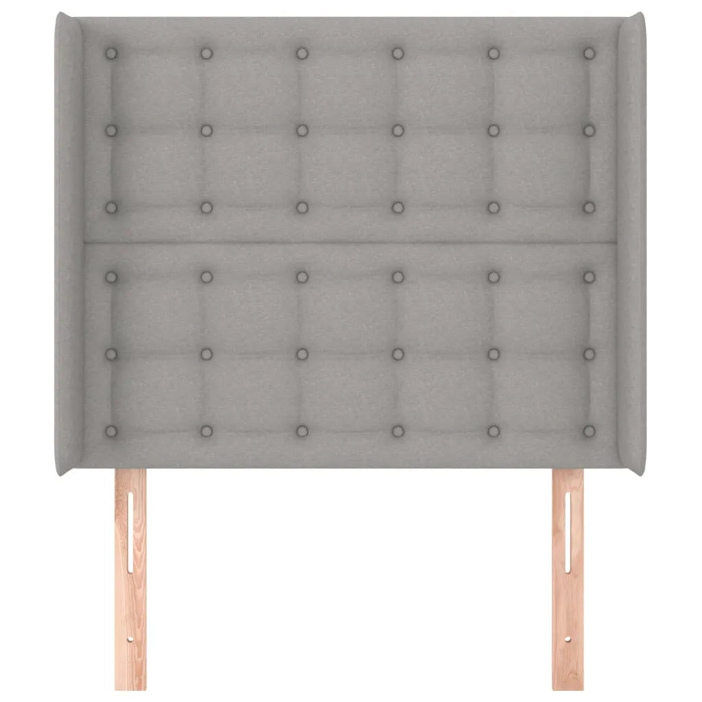 Testiera ad Orecchio Grigio Chiaro 93x16x118/128 cm in Tessuto 3119996