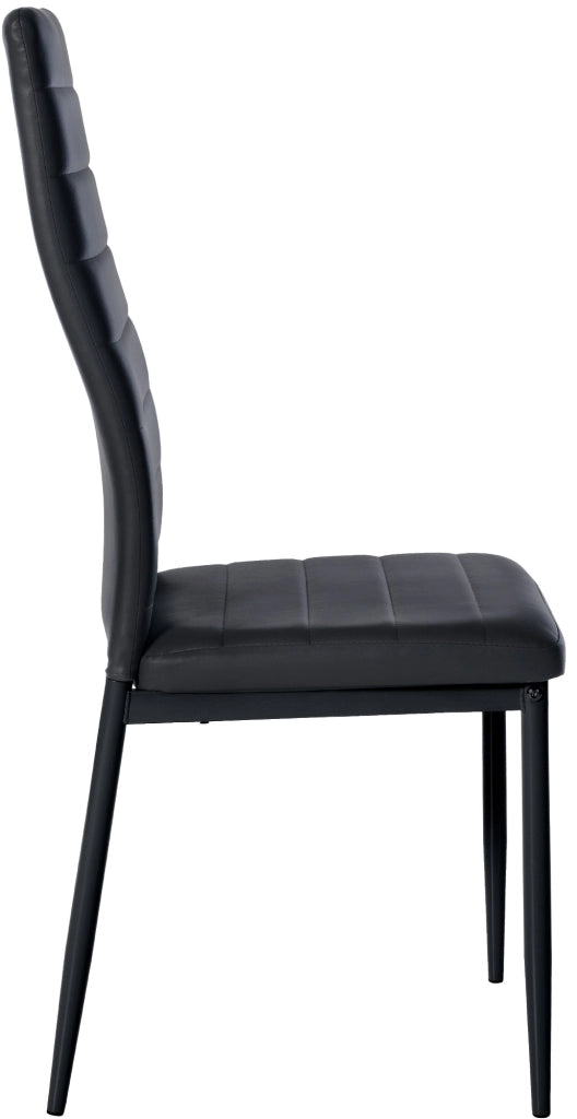 Set di 4 sedie da pranzo Mayfair nero,Finta pelle