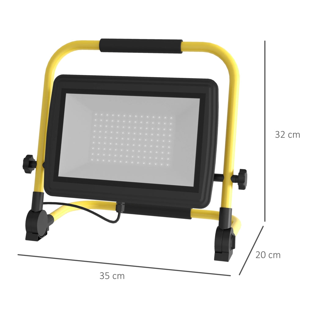 Faro LED 8500 Lumen IP65 6500K ¨C zephmum ¨C 35x20x32 cm Giallo