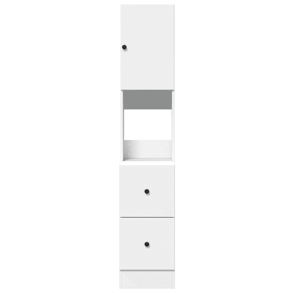 Mobile da cucina moderno e pratico con vani contenitori 35 x 50 x 180 cm in legno composito bianco 02_0049419