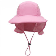 Cappello da sole unisex per attività all'aperto con visiera e cappuccio - rosa