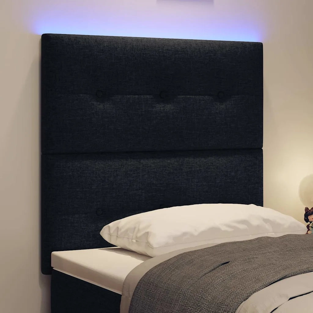 Testiera LED con strisce LED con testiera Nero 100 cm Tessuto 3338412