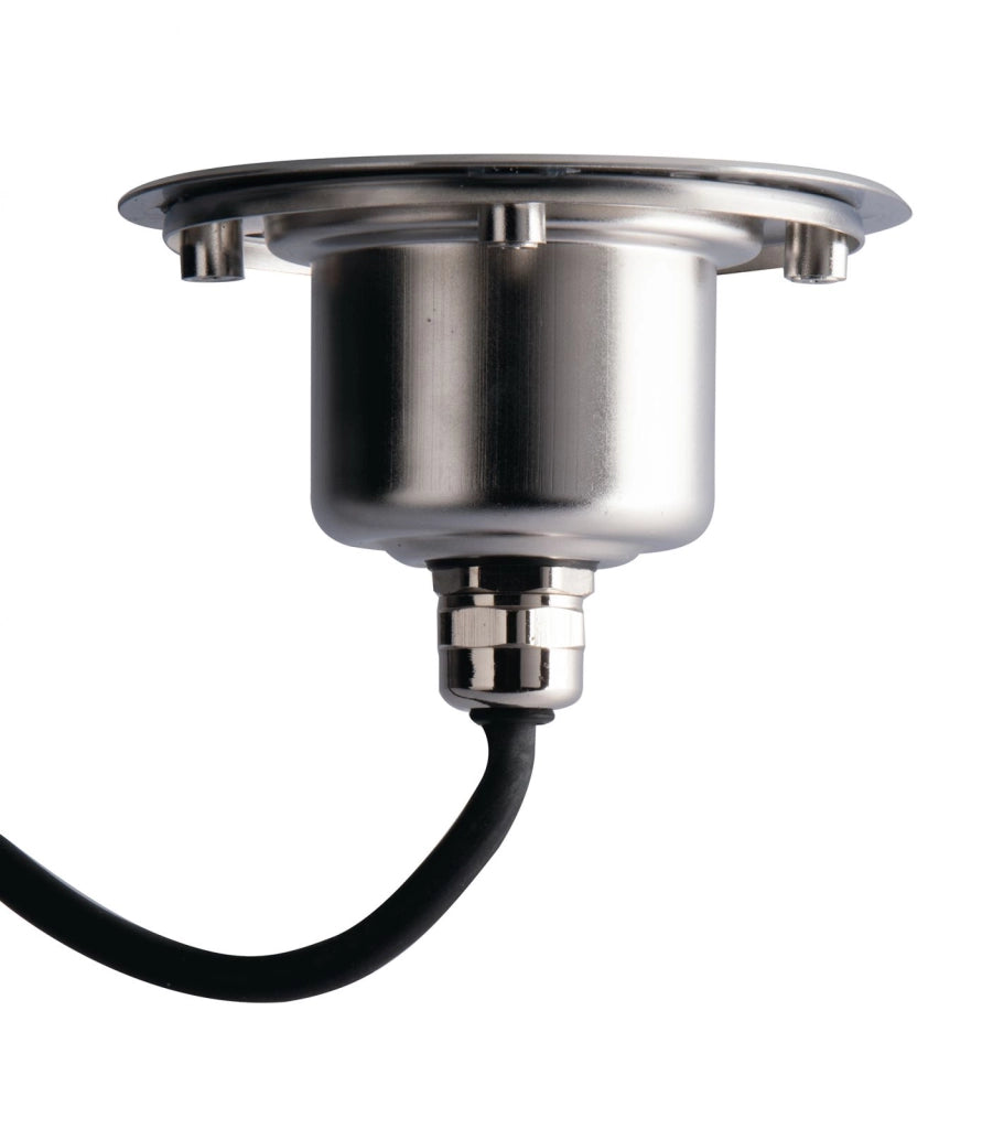 INCASSO CALPESTABILE LED TREVIS DC24V ACCIAIO 9W RGB IP68 11,6X5,9CM