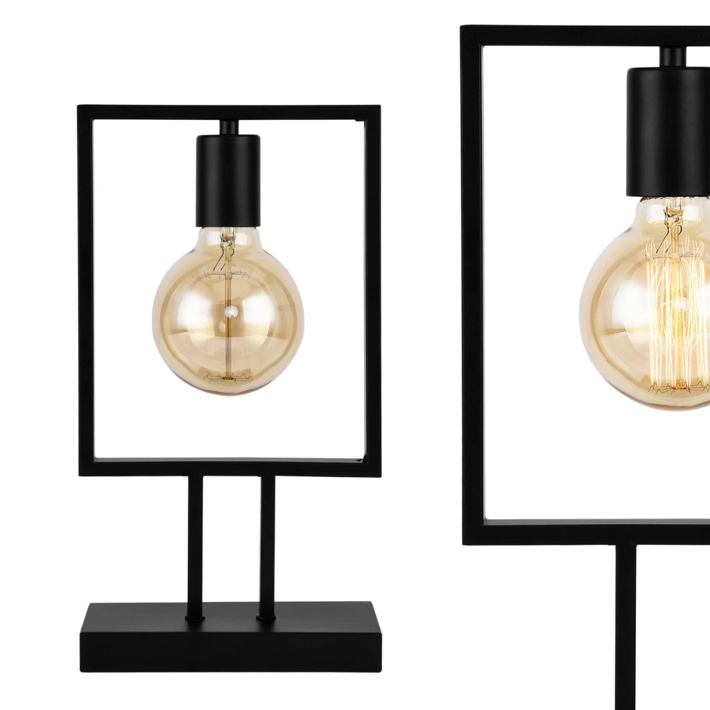 Lampada da tavolo 37,5 cm metallo nero 03_0002489