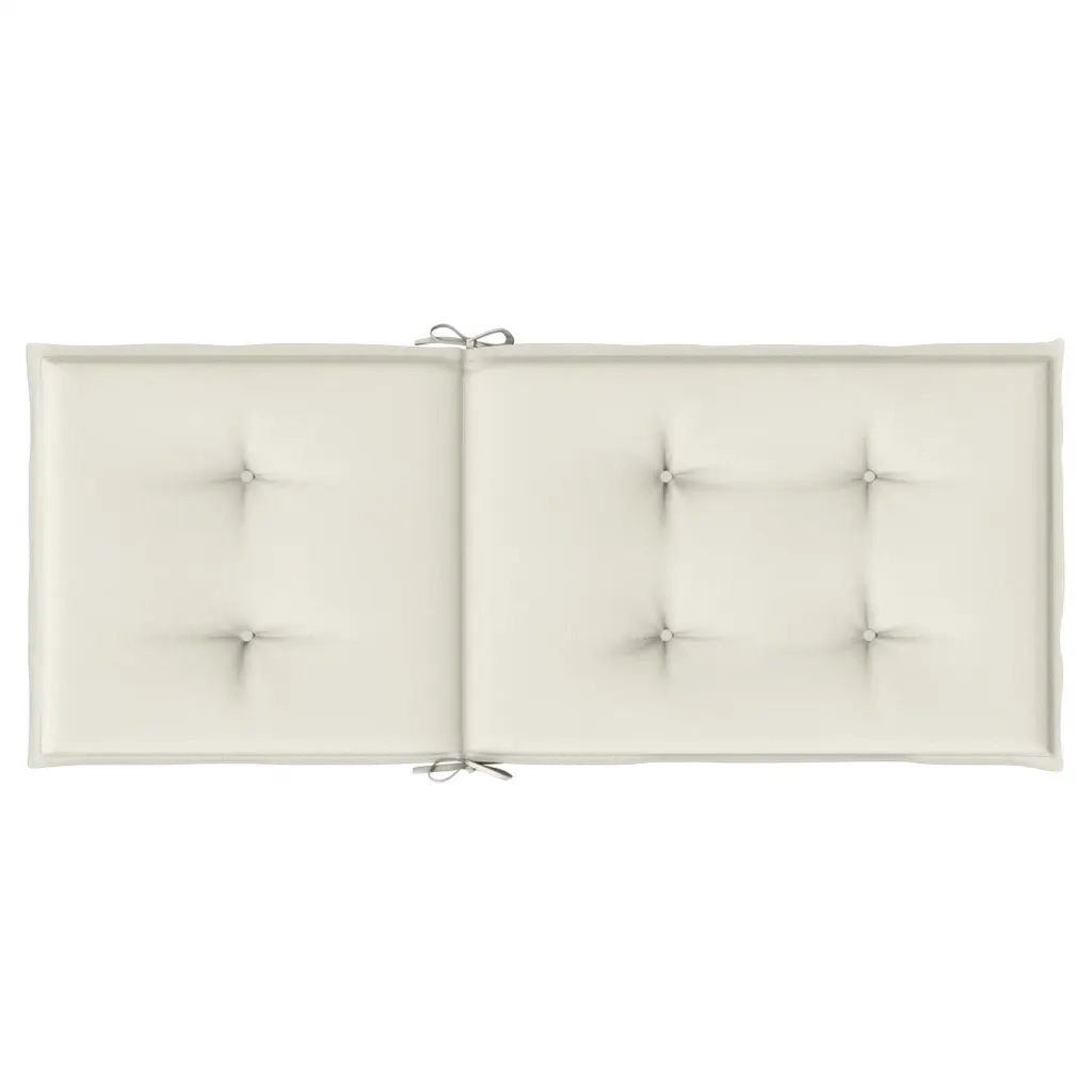 Cuscini Sedia Schiena Alta 4 Crema MÃ©lange 120x50x4 Tessuto