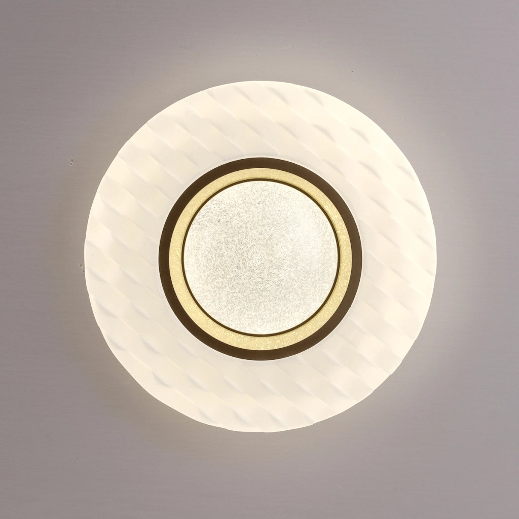 Plafoniera LED rotonda BUMI Italux bianco oro Ø38 24W