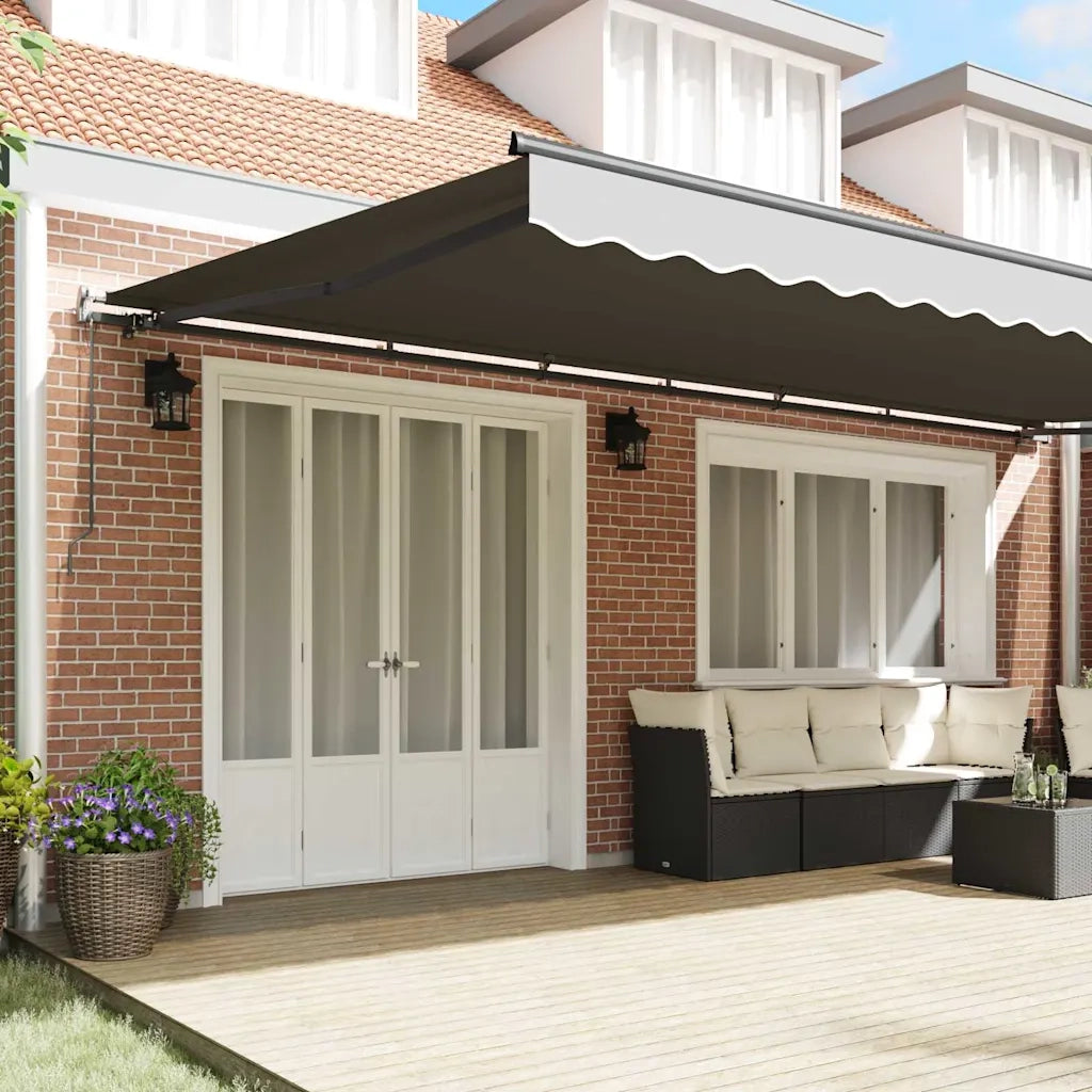 vidaXL Tenda da Sole Antracite 6 × 3,5 m Metallo