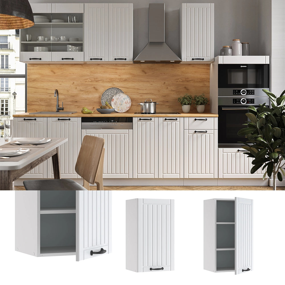 Vicco Pensile da cucina Bianco casa di campagna 40 cm