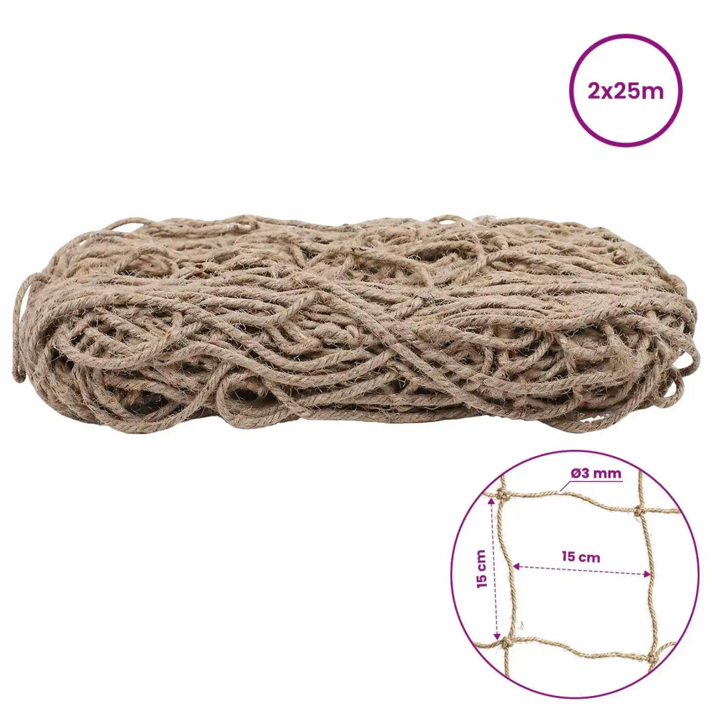 Rete di supporto per piante in juta Naturale 2 x 25 m 42012236