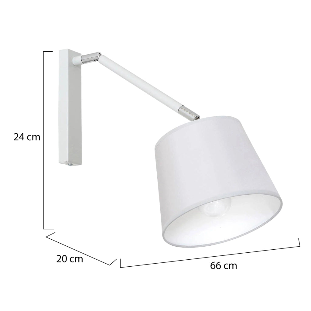 Grosio, Lampada da Parete Materiale Aplique in Metallo, Bianco