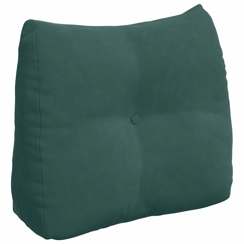 Cuscino per Schiena | Cuscino dorsale Verde Scuro 60 x 24 x 50 cm Velluto