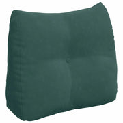 Cuscino per Schiena | Cuscino dorsale Verde Scuro 60 x 24 x 50 cm Velluto