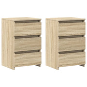Set di 2 Comodini | Armadio da Notte | Mobiletto da notte Rovere Sonoma 40x35x62,5 cm in Legno Multistrato