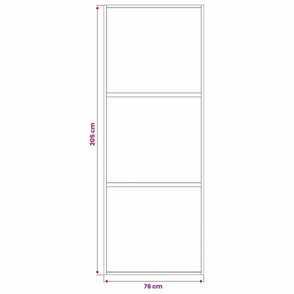Porta scorrevole 76 x 205 cm Vetro Temperato e Alluminio 42054108