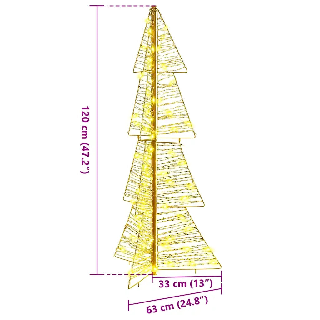 Albero di Natale con 100 LED Bianco caldo 120 cm PET
