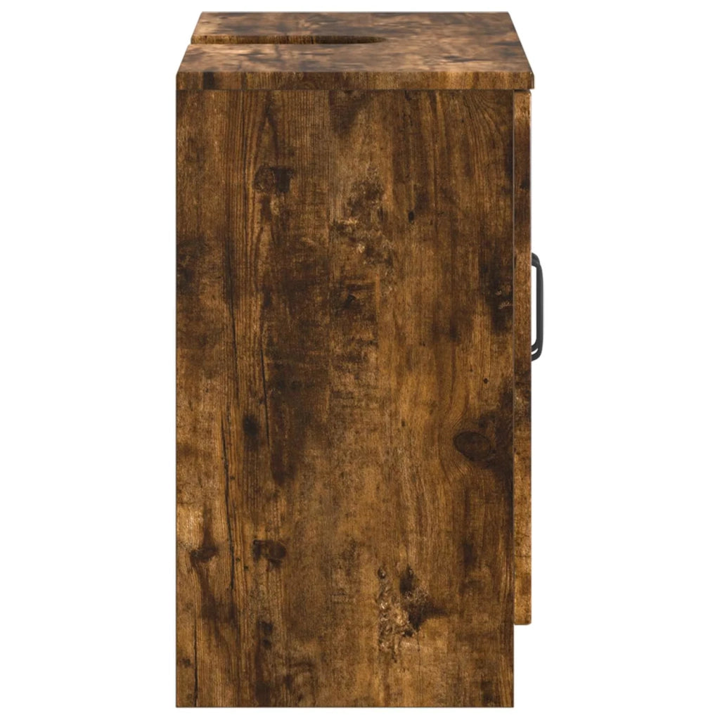 Armadio per Lavabo da Bagno UTRECHT Rovere Fumo 897670