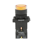 Pulsante indicatore LED giallo con resistenza integrata 1NO, 24V LAY5 Breckner Germany