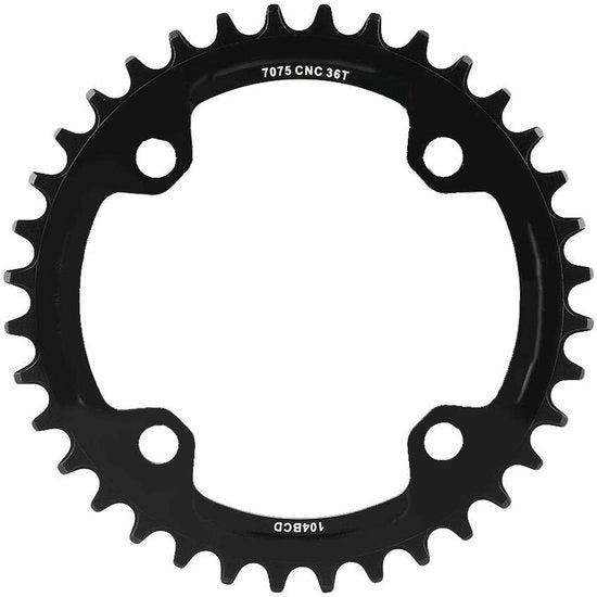 Accessori per bicicletta - Fermo catena leggero - Lega d'alluminio - 32/34/36/38 T - BCD 104 - Facile da installare - Duraturo - Anello per bicicletta