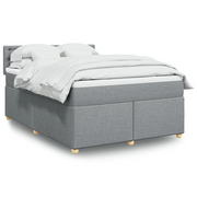 Giroletto a Molle con Materasso Grigio Chiaro 140x190cm Tessuto