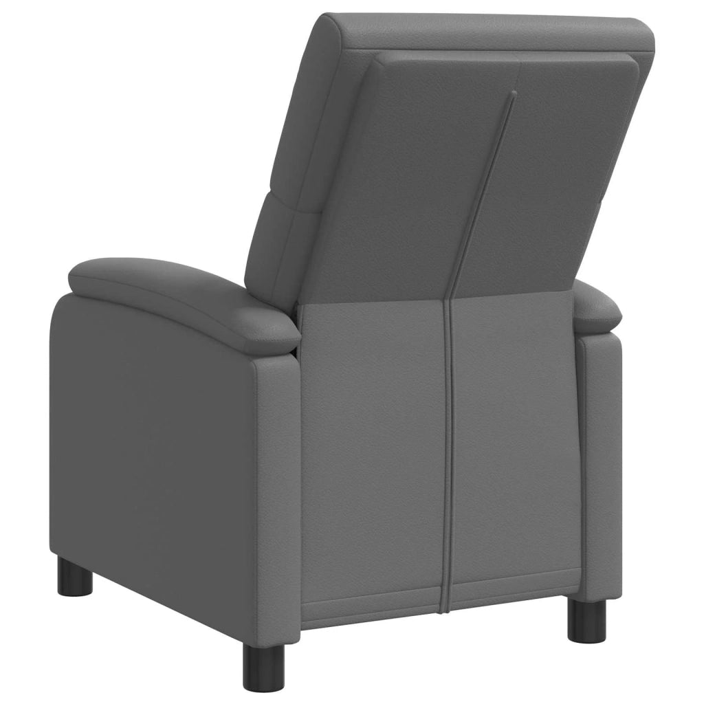 Divano Sedia-Poltrona reclinabile Grigio Similpelle 167435