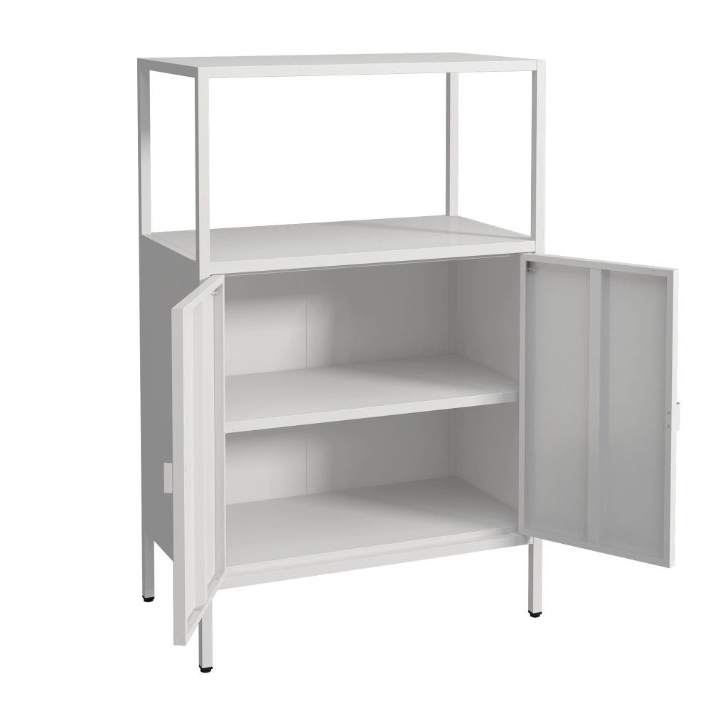 Armadio da Ufficio Hailuoto per Archivio 110 x 70 x 40 cm Acciaio Grigio chiaro [en.casa]