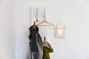 GINA PORTA CHIAVI A PARETE CON SCRITTA HOME LEGNO BIANCO 20X30CM