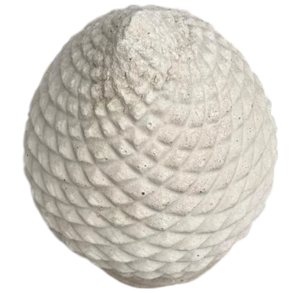 Pigna salentina cemento bianco 19 x 19 x h.46 cm arredo giardino esterni