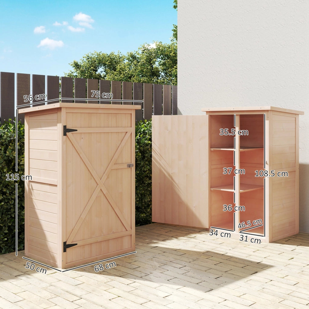 Casetta da Giardino in Legno ¨C zephmum ¨C Abete 75x56x115 cm