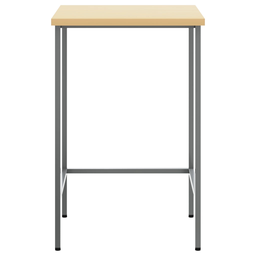 Tavolo da Lavoro Grigio 55x55x85 cm Acciaio e Legno ingegnerizzato