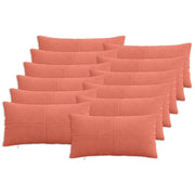 Federa 12 pcs ALMELO Rosso Arancio 40 x 80 cm corduroy 914619