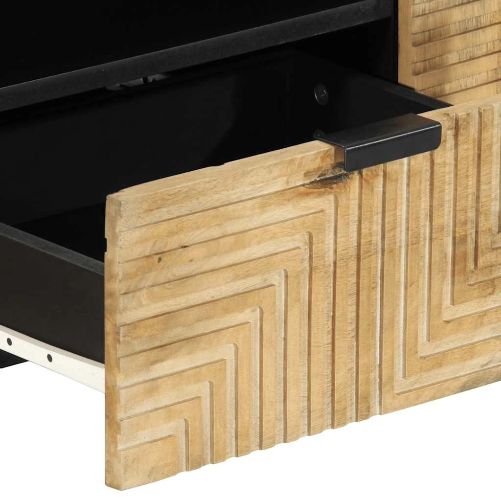 Mobile TV dal design moderno con ampio spazio di archiviazione 105 x 33 x 46 cm in legno di mango marrone 02_0057737