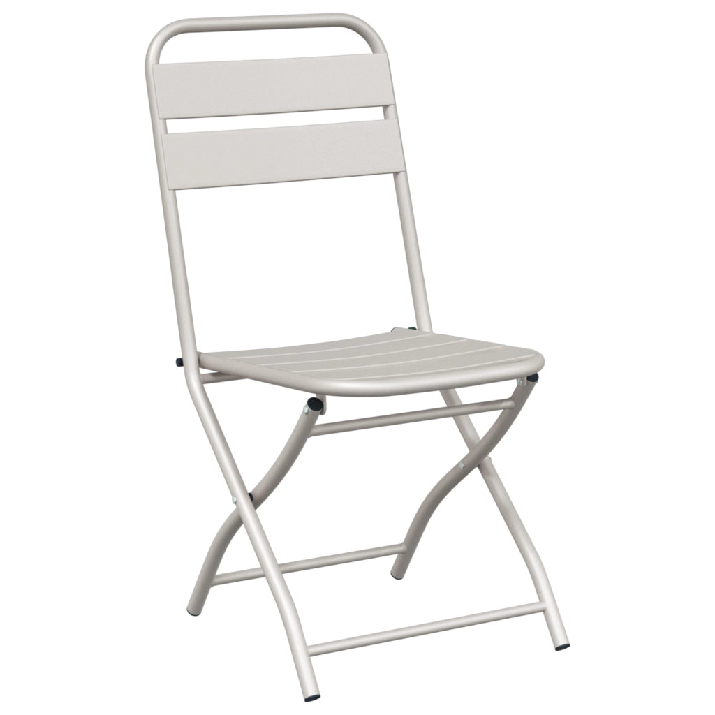 Set Bistro Pieghevole 3 Pezzi Beige in Acciaio