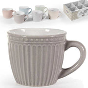 Trade Shop - Set 6 Pz Tazze Tazzine Caffe' Senza Piattino 90ml 5,3cm Colori Assortiti 773938 -