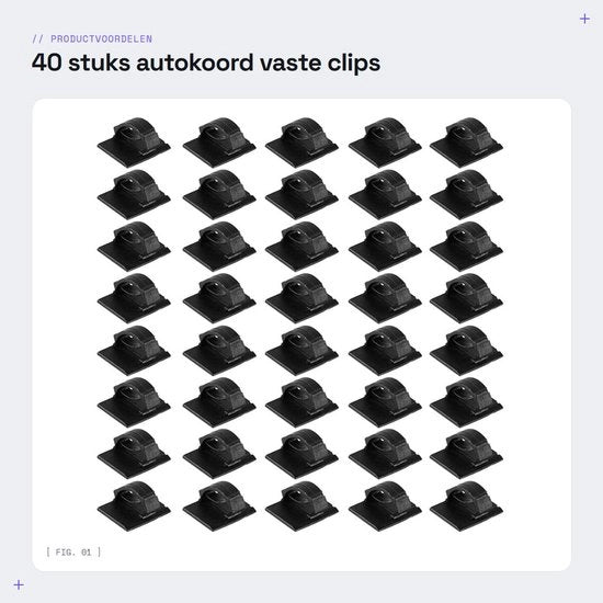 Clip per cavo decorativo autoadesivo 40 pezzi - organizzatore per cavi - risparmia spazio - alta qualità plastica - clip per cavi
