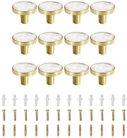 Set di maniglie a gomito per porta di 12 pezzi - Maniglie a gomito rotonde 32 x 25 mm - Acciaio inox - Anticorrosivo - Grip comodo - Lunga durata