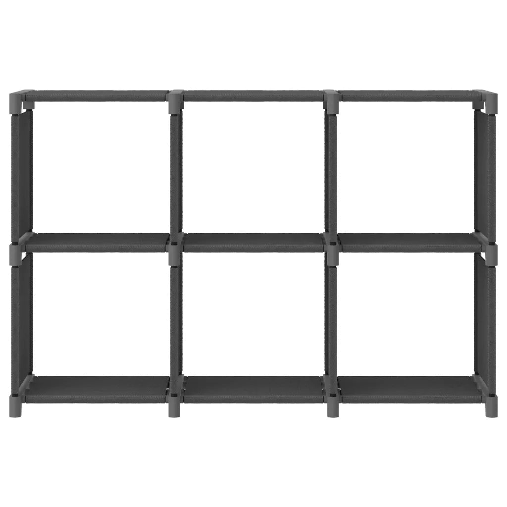 Mensola con 6 Vani a Cubo Grigia 103x30x72,5 cm in Tessuto cod mxl 17906