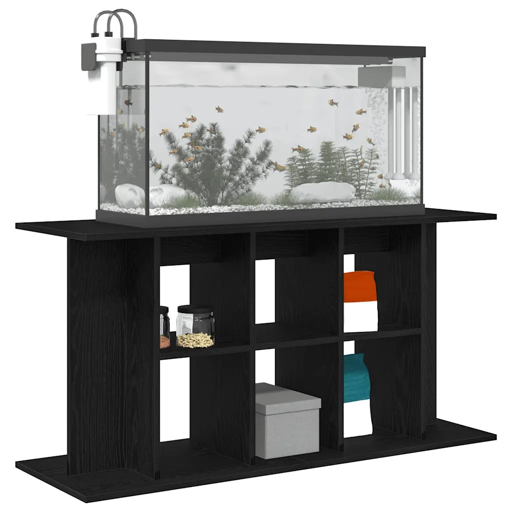 Supporto per acquario in rovere nero 120x40x60 cm in legno ingegnerizzato 862151