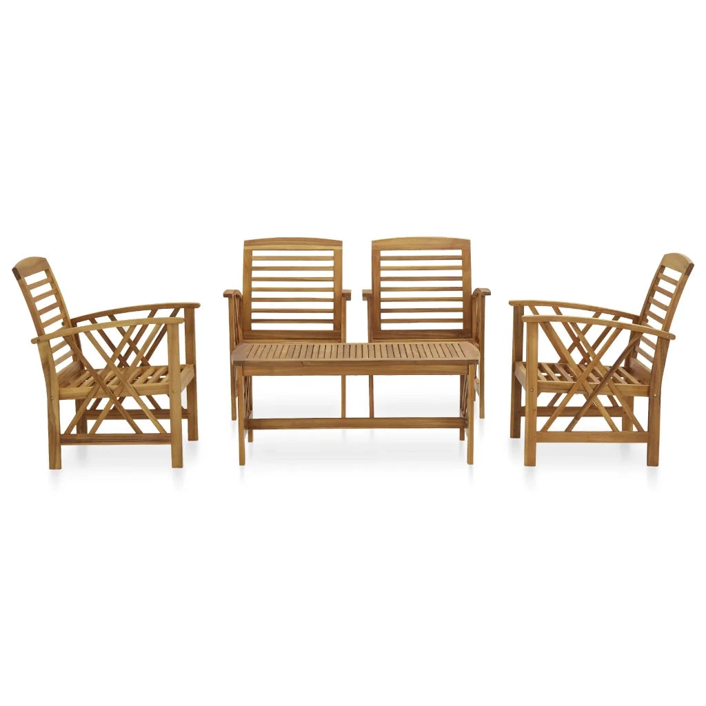 Set Divani da Giardino 5 pz in Massello di Acacia 3057986