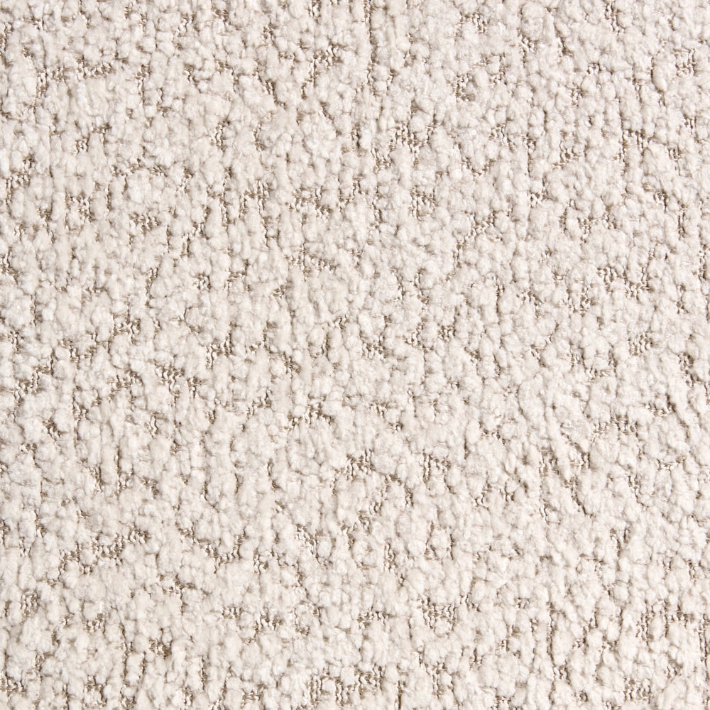 Set di 2 sedie da pranzo Struttura in legno di gomma scuro Seduta in bouclé beige Design retrò senza braccioli