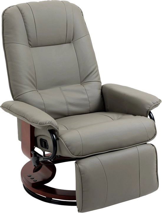Sedia da giacenza - Pelle artificiale - Posizione da giacenza - Maniglie laterali - Supporto per gambe