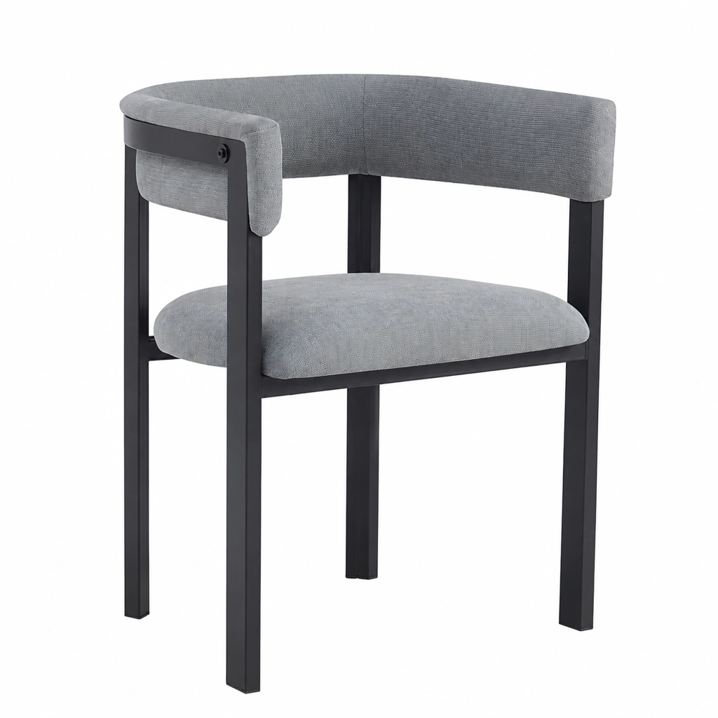 SEDIA da pranzo Set da 6 pezzi 61x50x76 cm Chenille Grigio