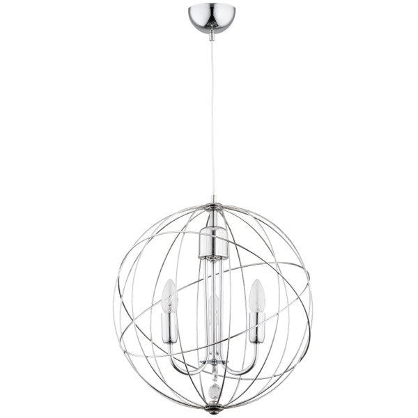 Lampada a sospensione PIKO 3xE14 cromata Alfa 62021