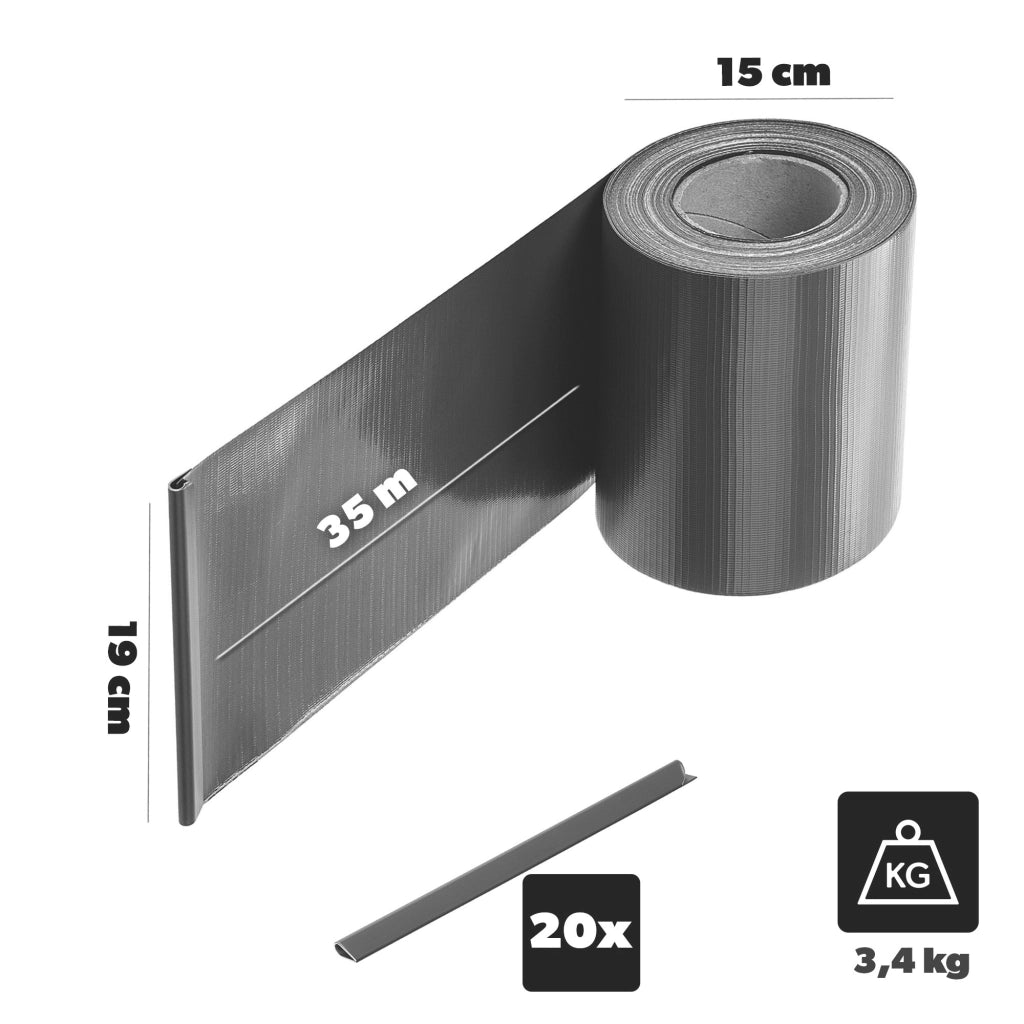 KADAX Osłona balkonowa PVC 19cm x 35m P40007 K1634